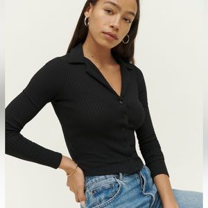 REFORMATION IRINA KNIT TOP size small